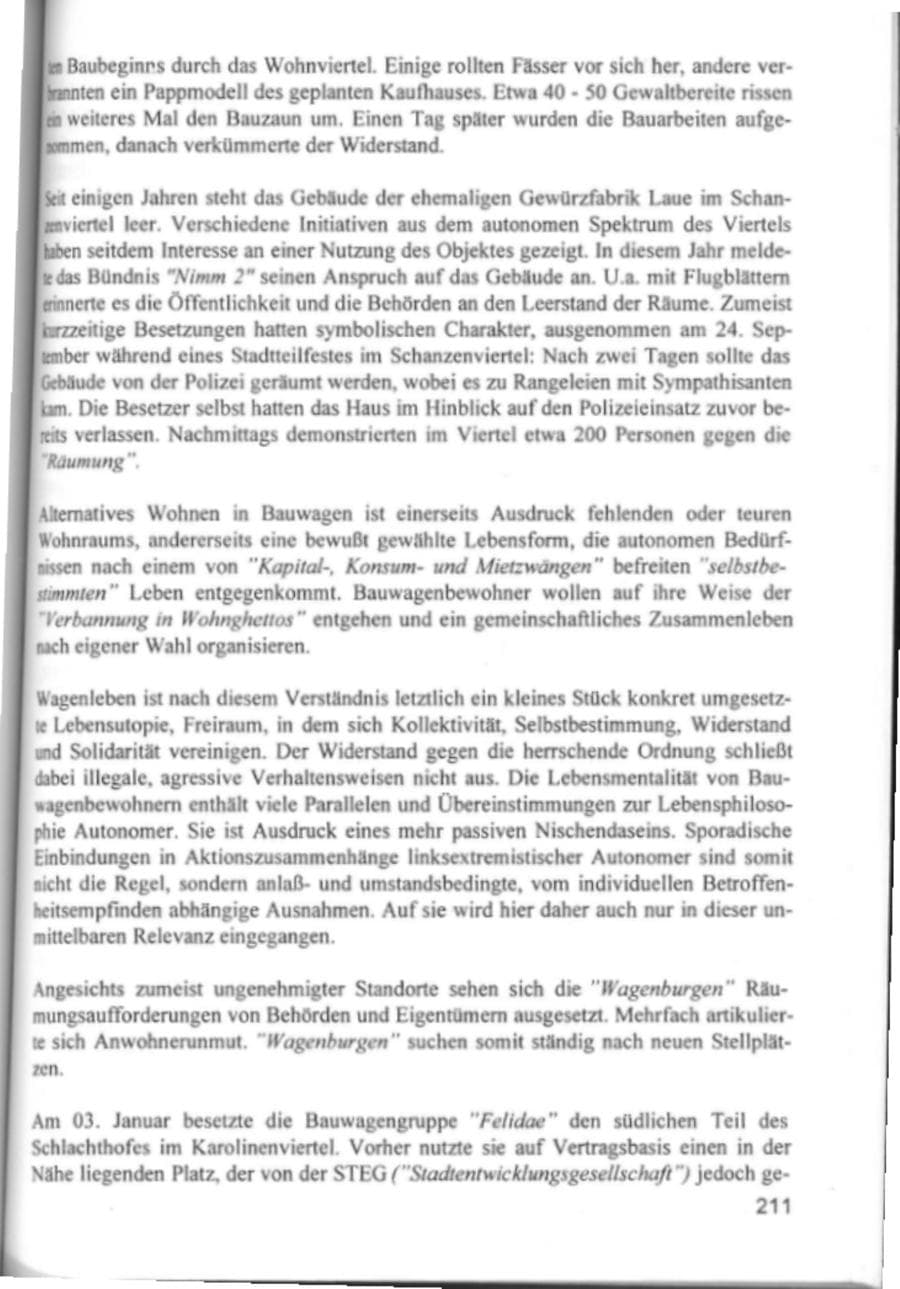 Seite 214 des Verfassungsschutzbericht 1994 Hamburg