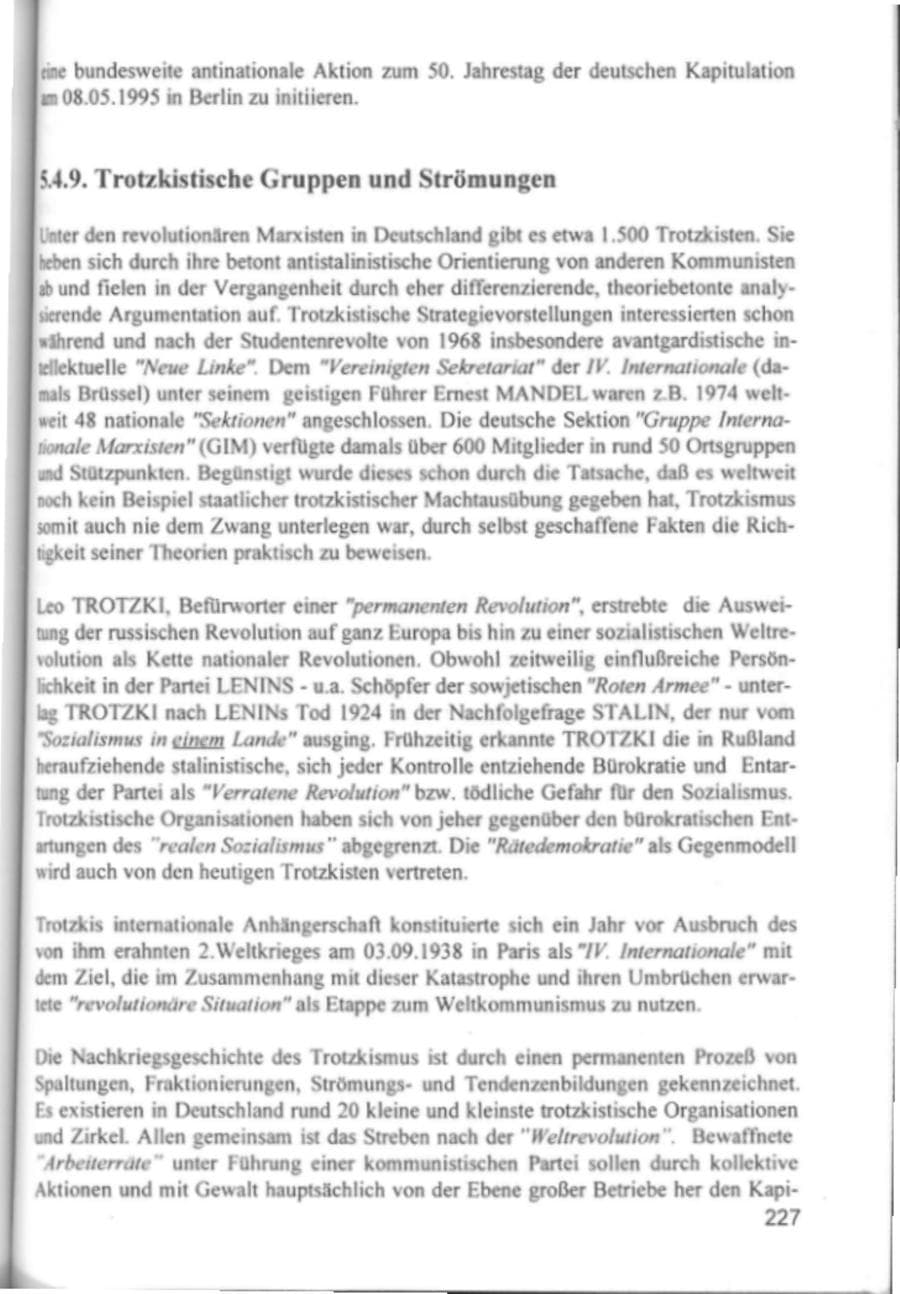 Seite 230 des Verfassungsschutzbericht 1994 Hamburg