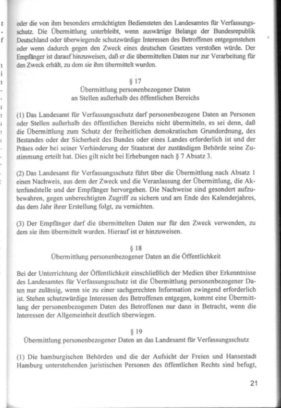Seite 24 des Verfassungsschutzbericht 1994 Hamburg
