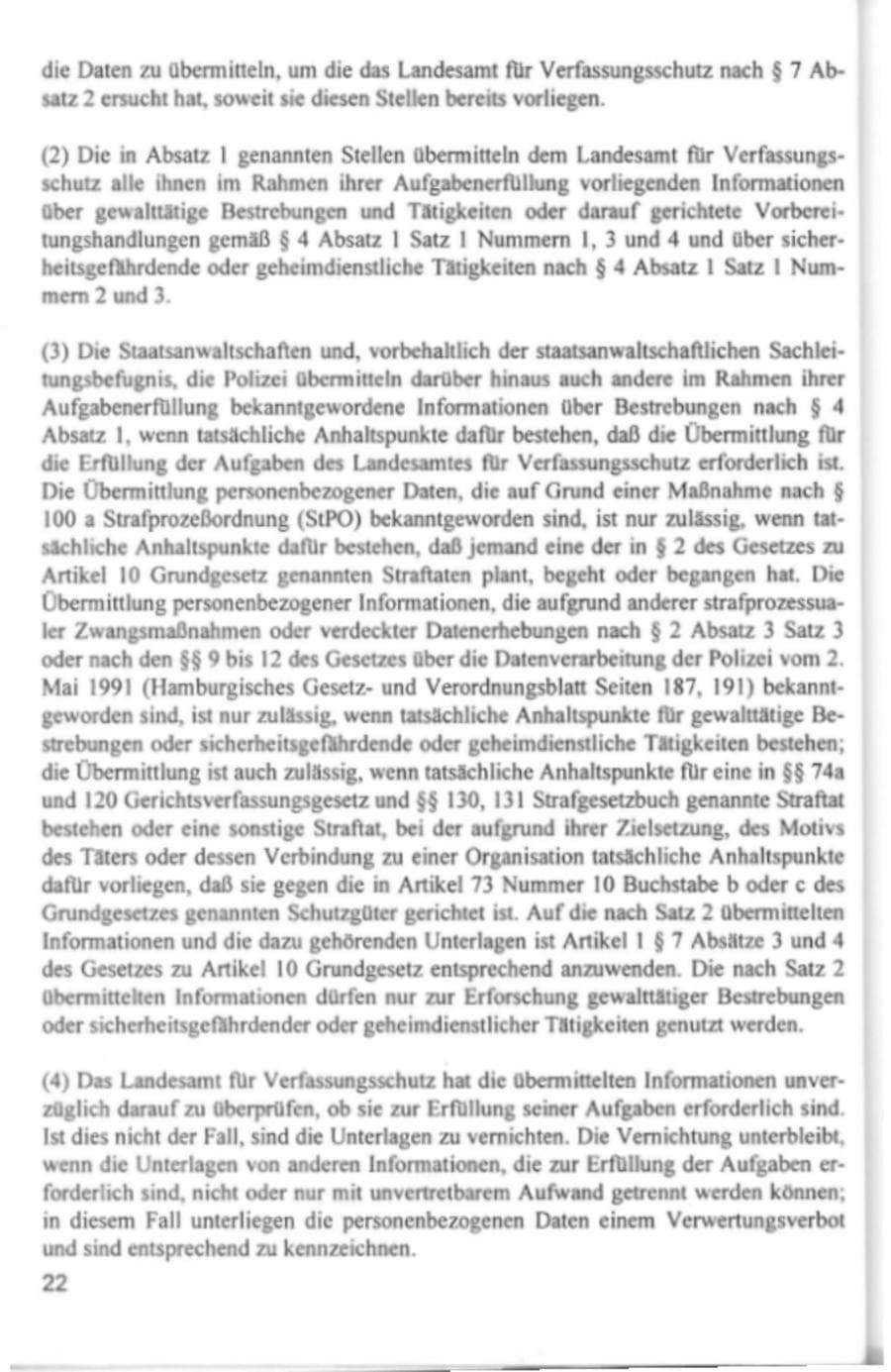 Seite 25 des Verfassungsschutzbericht 1994 Hamburg