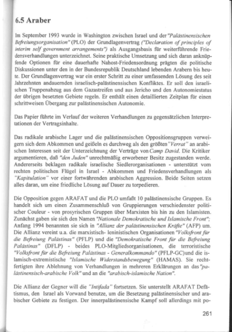 Seite 264 des Verfassungsschutzbericht 1994 Hamburg