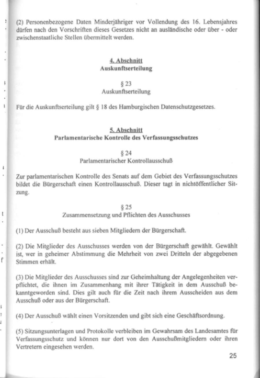 Seite 28 des Verfassungsschutzbericht 1994 Hamburg