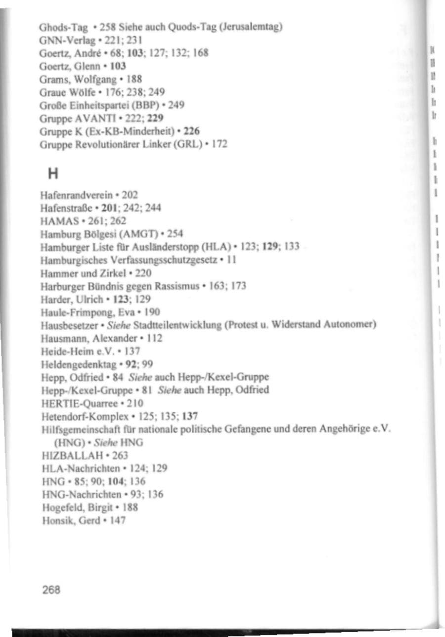 Seite 271 des Verfassungsschutzbericht 1994 Hamburg