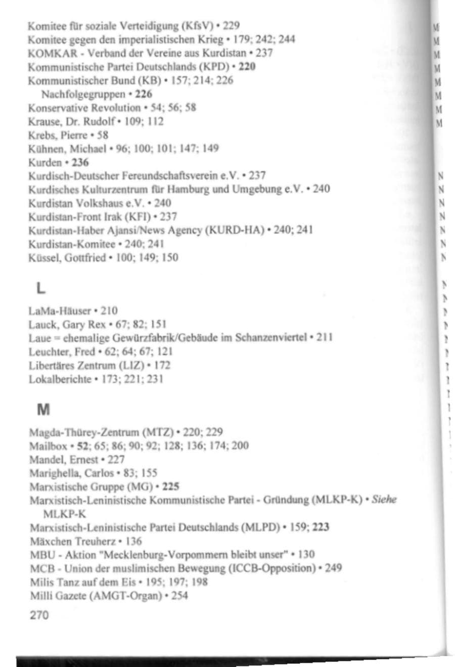 Seite 273 des Verfassungsschutzbericht 1994 Hamburg