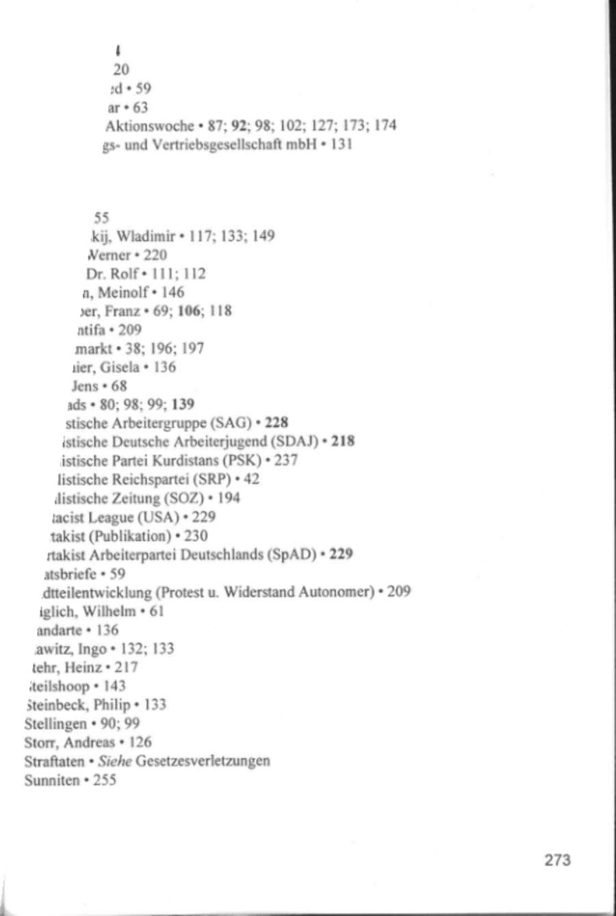 Seite 276 des Verfassungsschutzbericht 1994 Hamburg