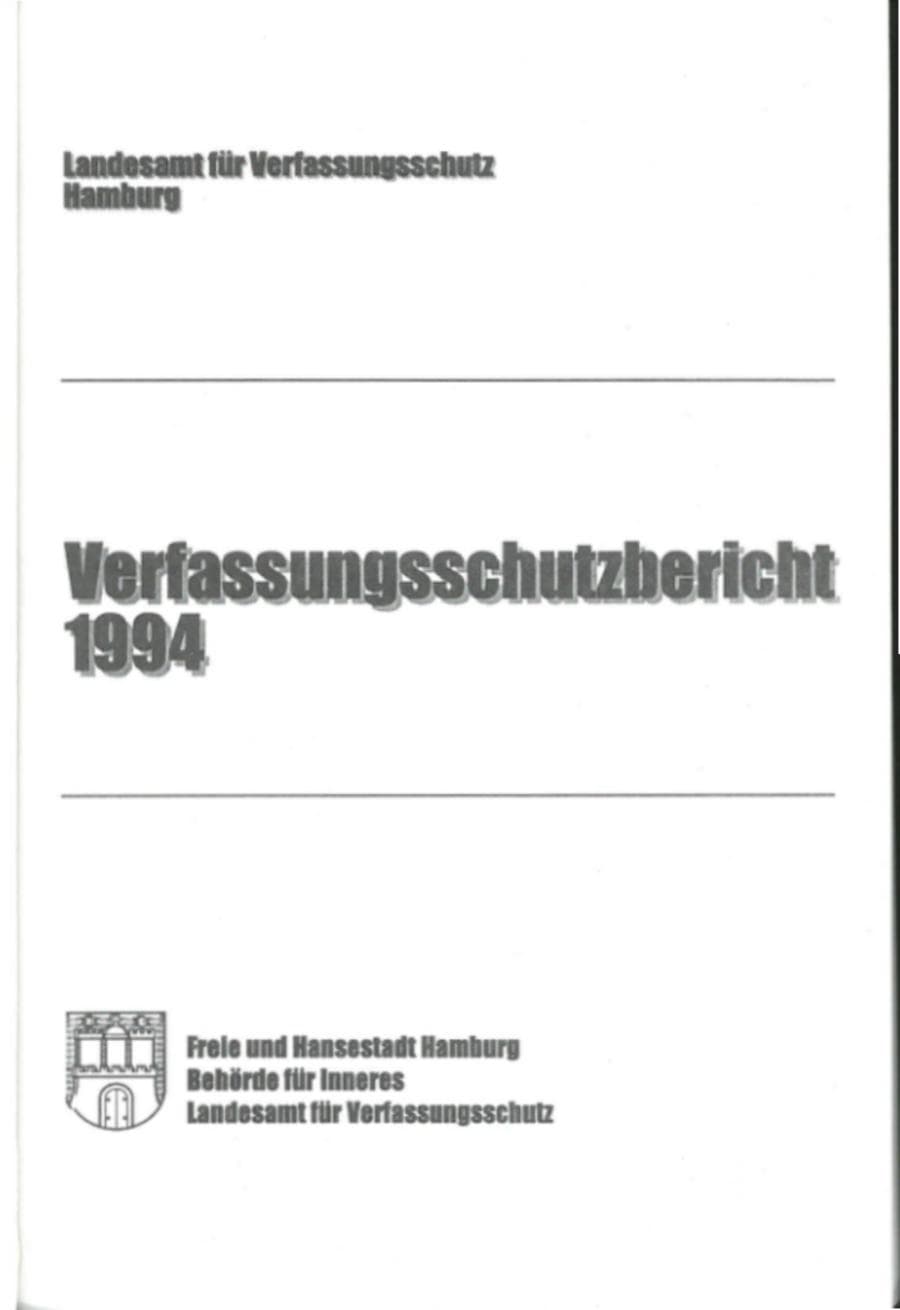 Seite 4 des Verfassungsschutzbericht 1994 Hamburg