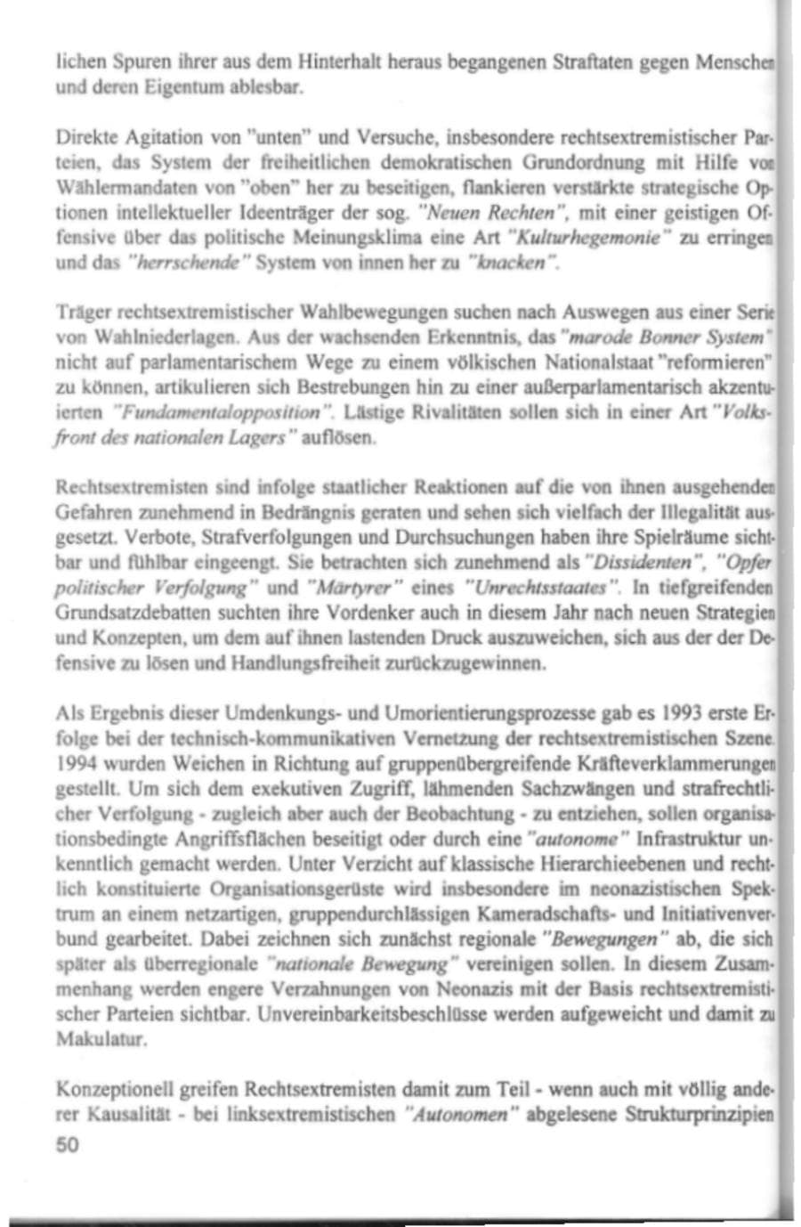 Seite 53 des Verfassungsschutzbericht 1994 Hamburg