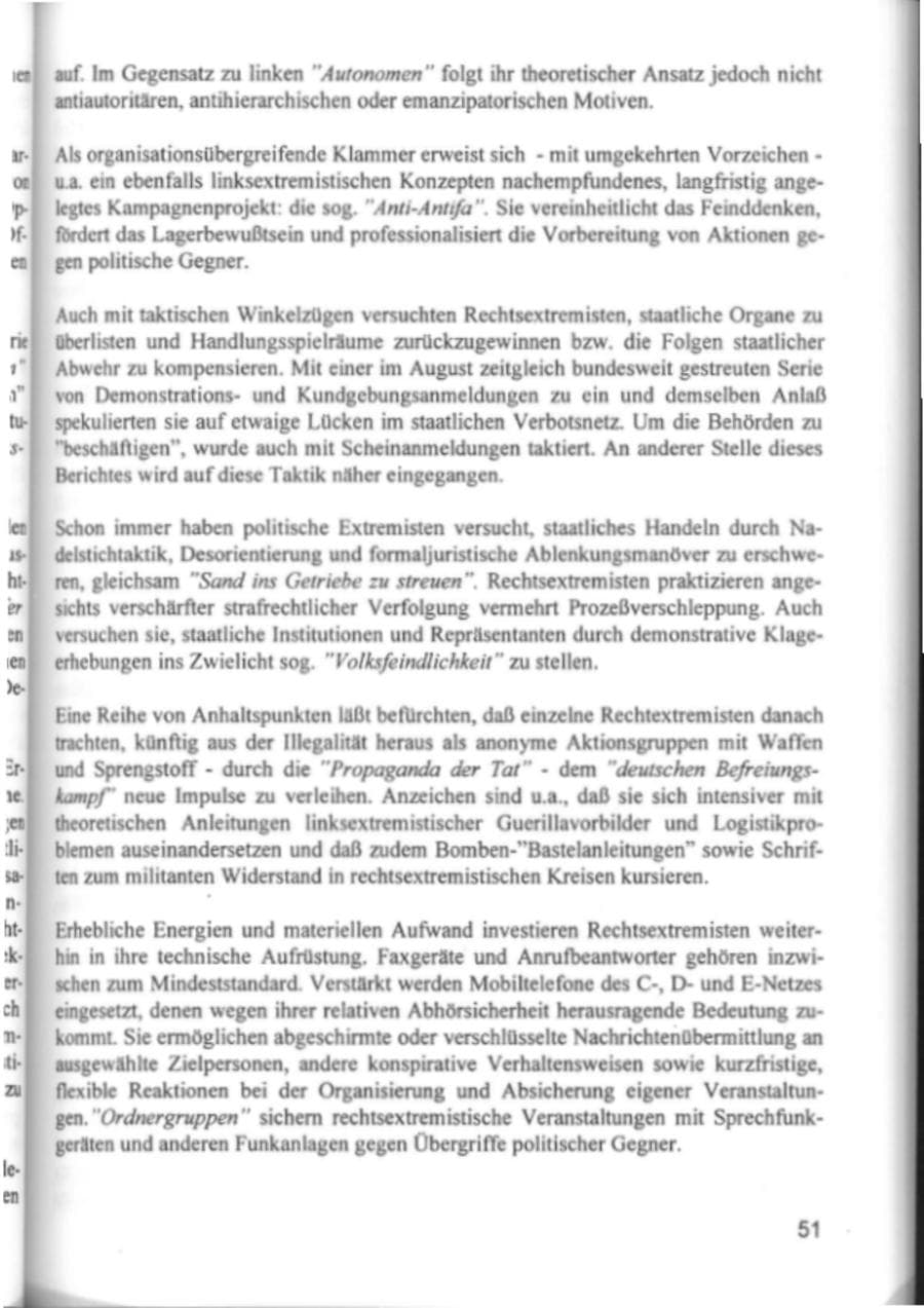 Seite 54 des Verfassungsschutzbericht 1994 Hamburg