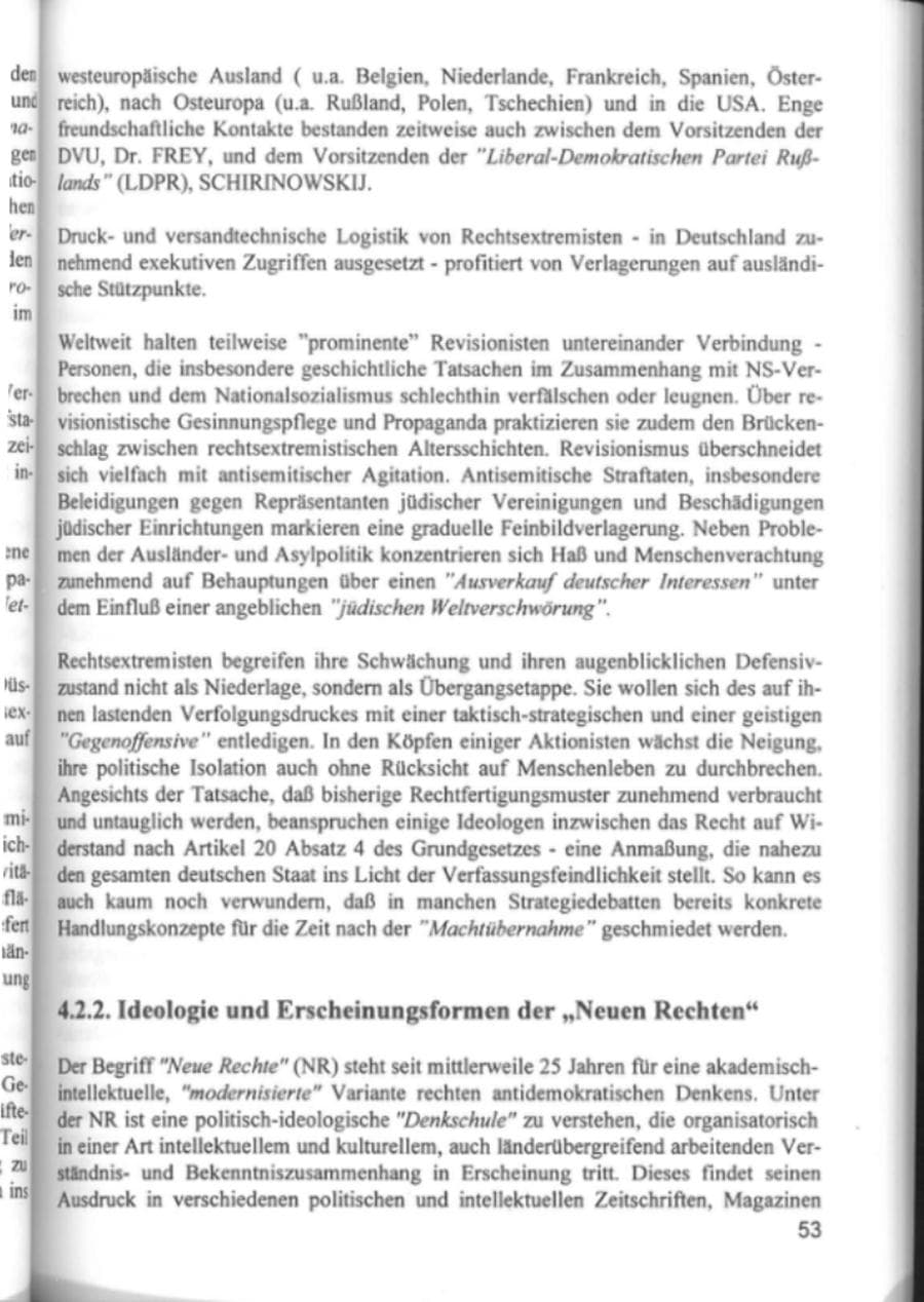 Seite 56 des Verfassungsschutzbericht 1994 Hamburg