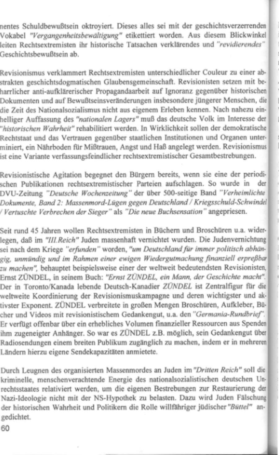 Seite 63 des Verfassungsschutzbericht 1994 Hamburg