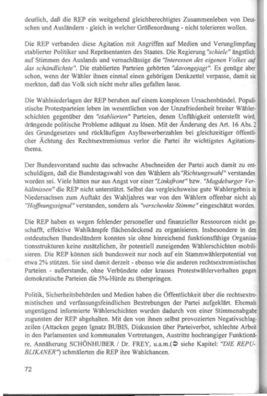 Seite 75 des Verfassungsschutzbericht 1994 Hamburg