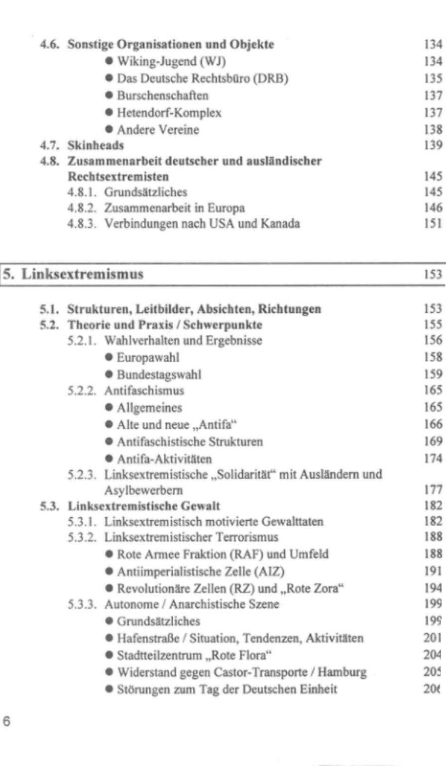 Seite 9 des Verfassungsschutzbericht 1994 Hamburg
