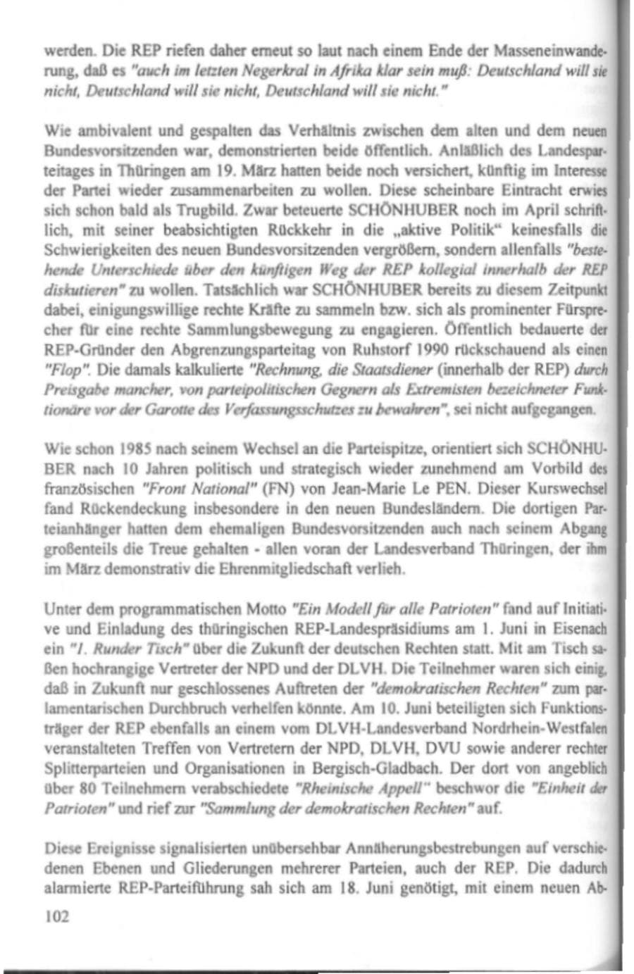 Seite 107 des Verfassungsschutzbericht 1995 Hamburg