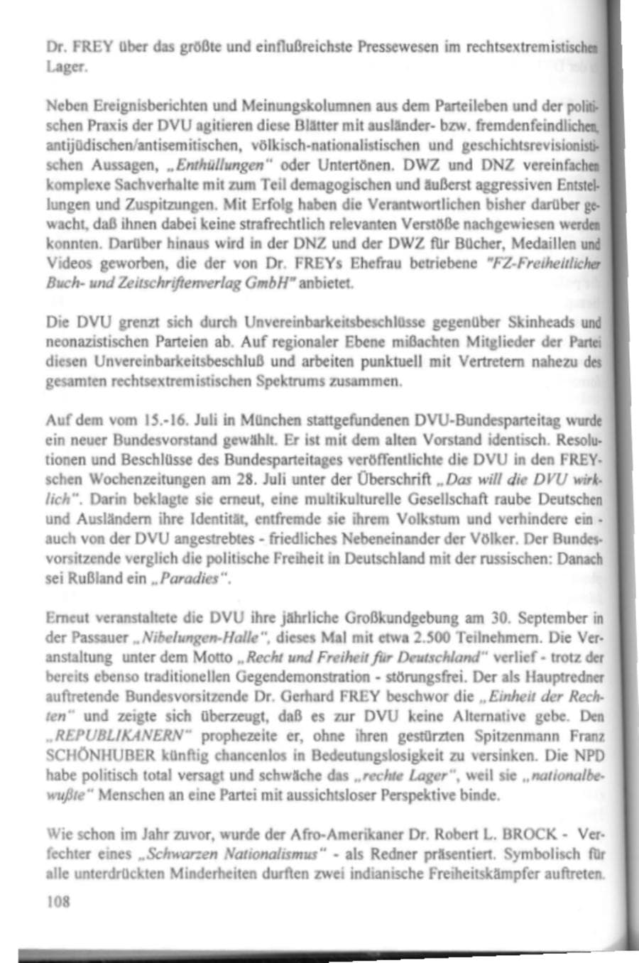 Seite 113 des Verfassungsschutzbericht 1995 Hamburg