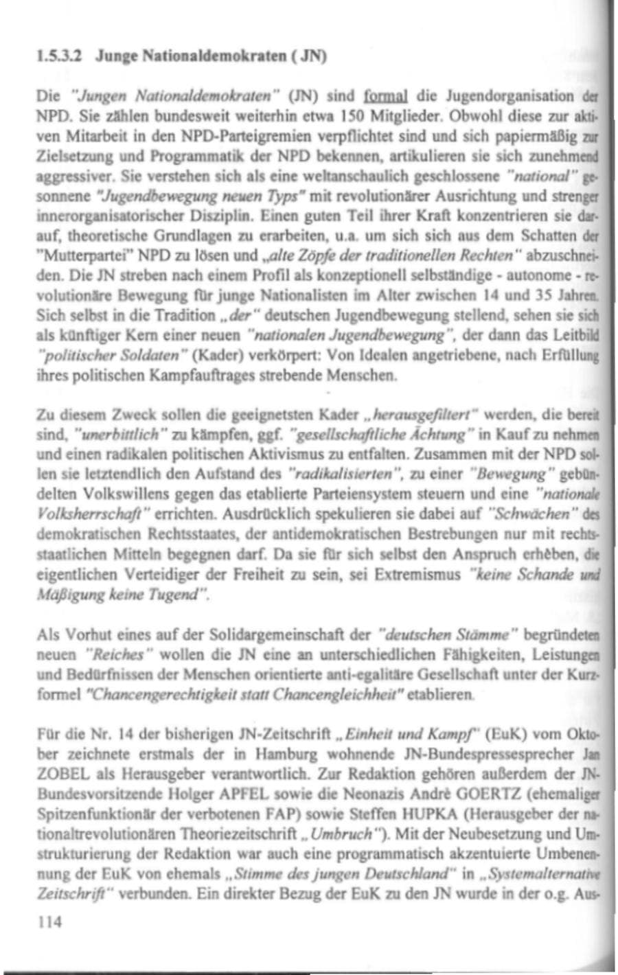 Seite 119 des Verfassungsschutzbericht 1995 Hamburg