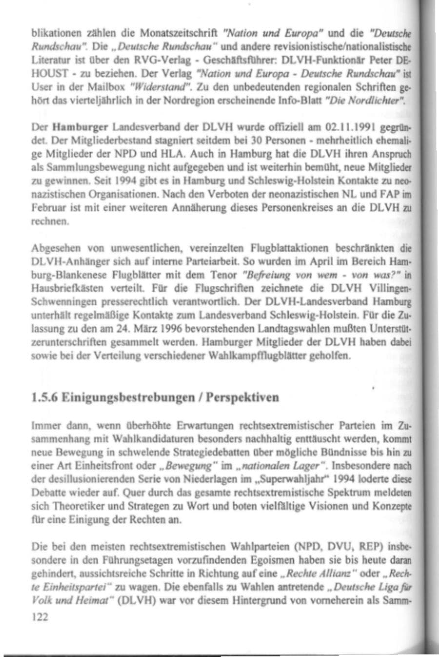 Seite 127 des Verfassungsschutzbericht 1995 Hamburg