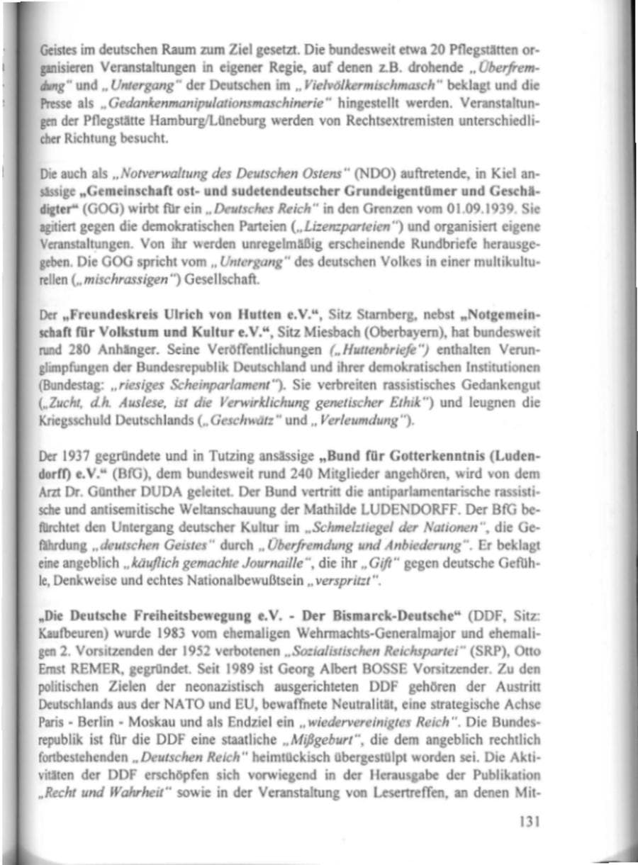 Seite 136 des Verfassungsschutzbericht 1995 Hamburg