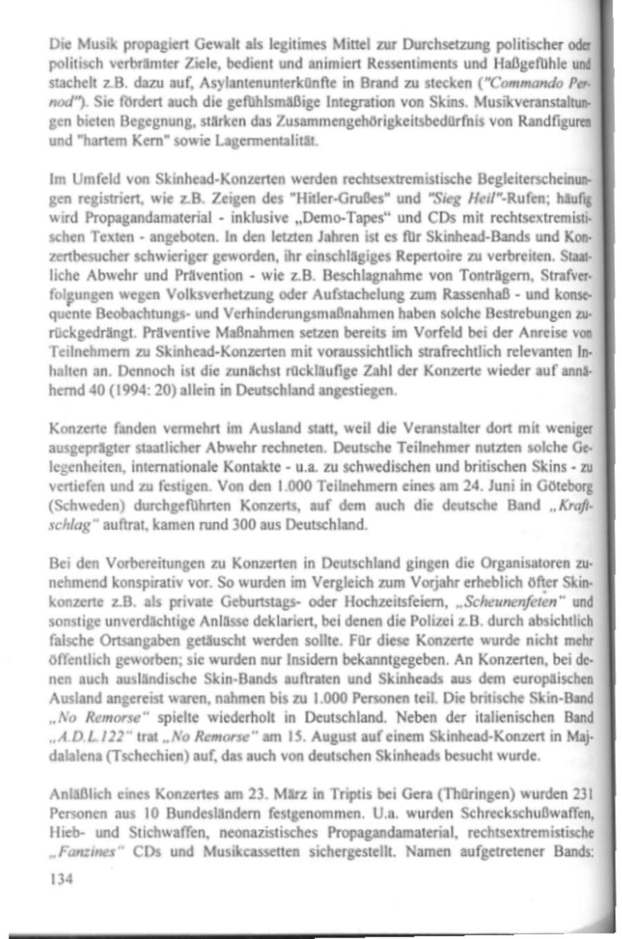Seite 139 des Verfassungsschutzbericht 1995 Hamburg