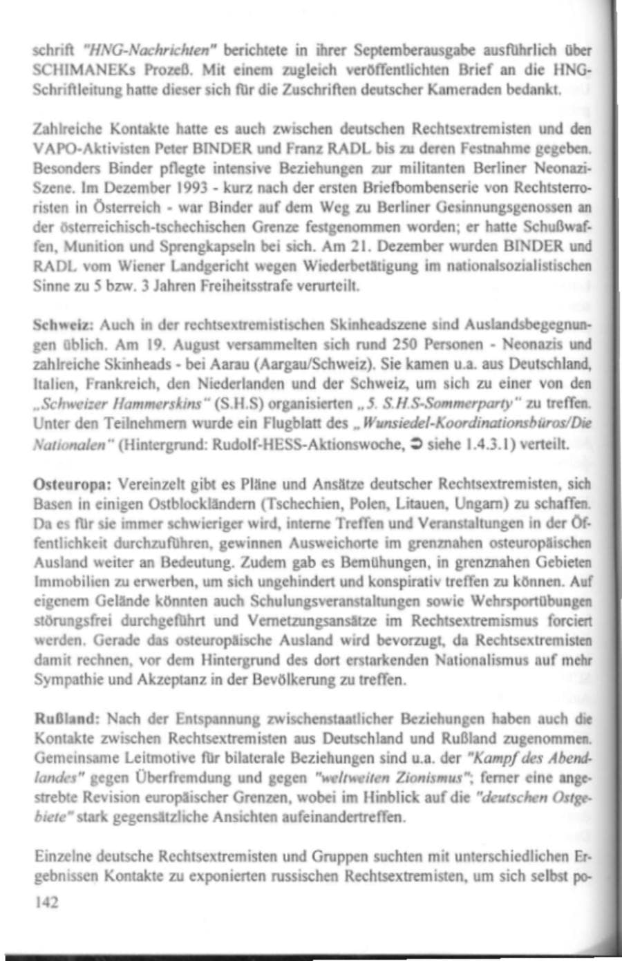 Seite 147 des Verfassungsschutzbericht 1995 Hamburg