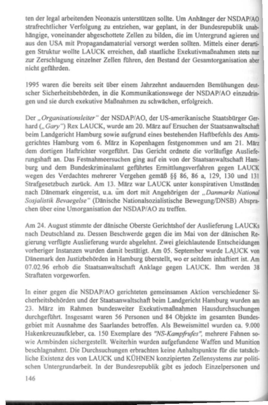 Seite 151 des Verfassungsschutzbericht 1995 Hamburg