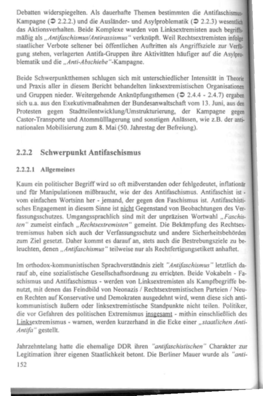 Seite 157 des Verfassungsschutzbericht 1995 Hamburg