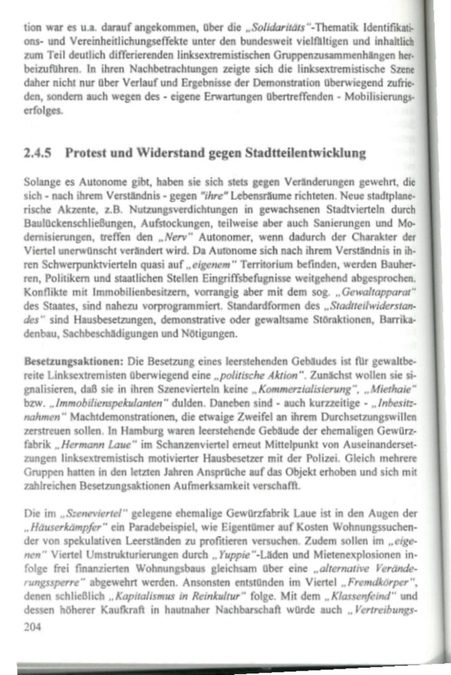 Seite 209 des Verfassungsschutzbericht 1995 Hamburg