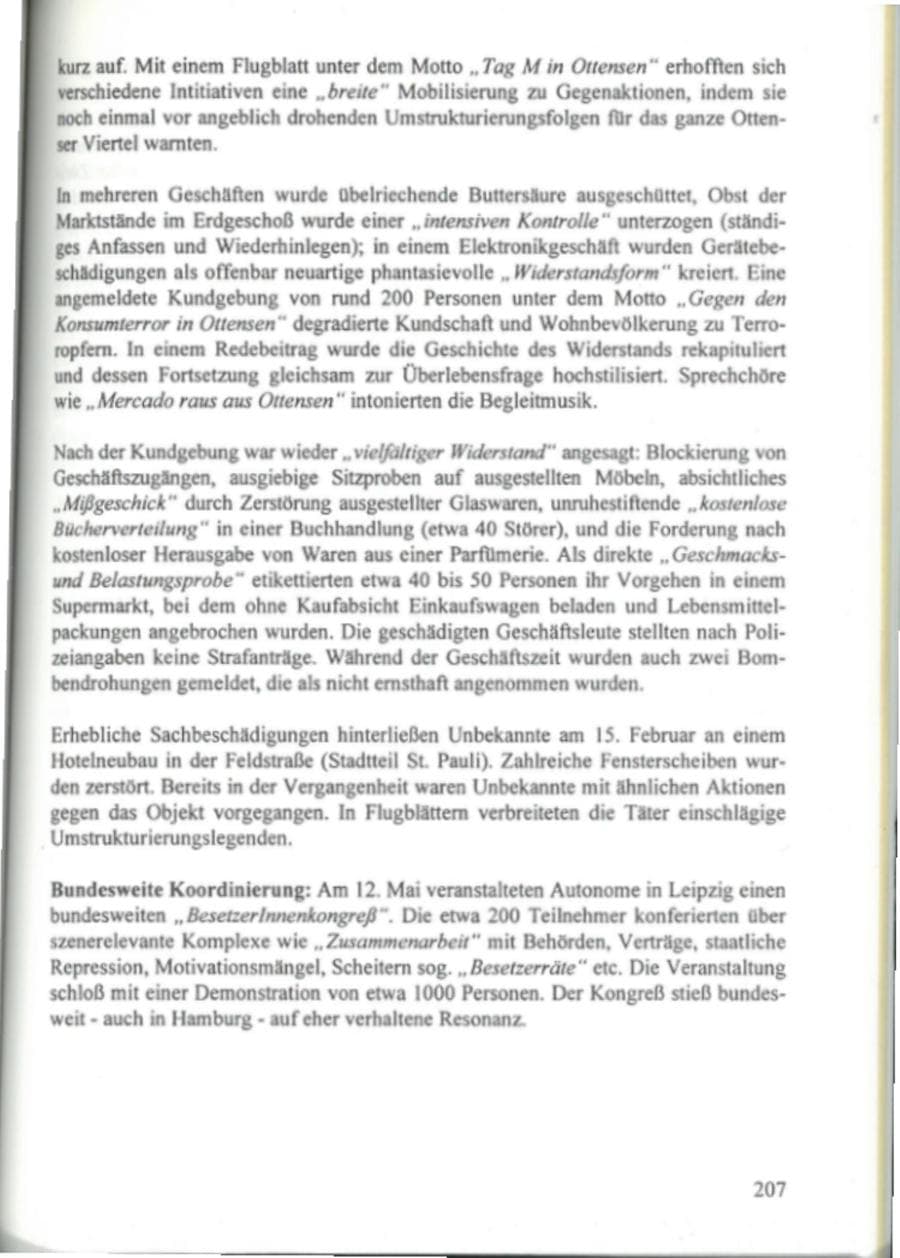 Seite 212 des Verfassungsschutzbericht 1995 Hamburg