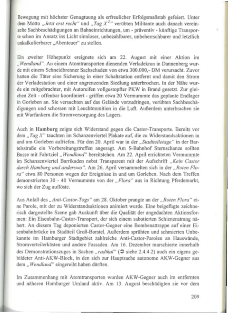 Seite 214 des Verfassungsschutzbericht 1995 Hamburg