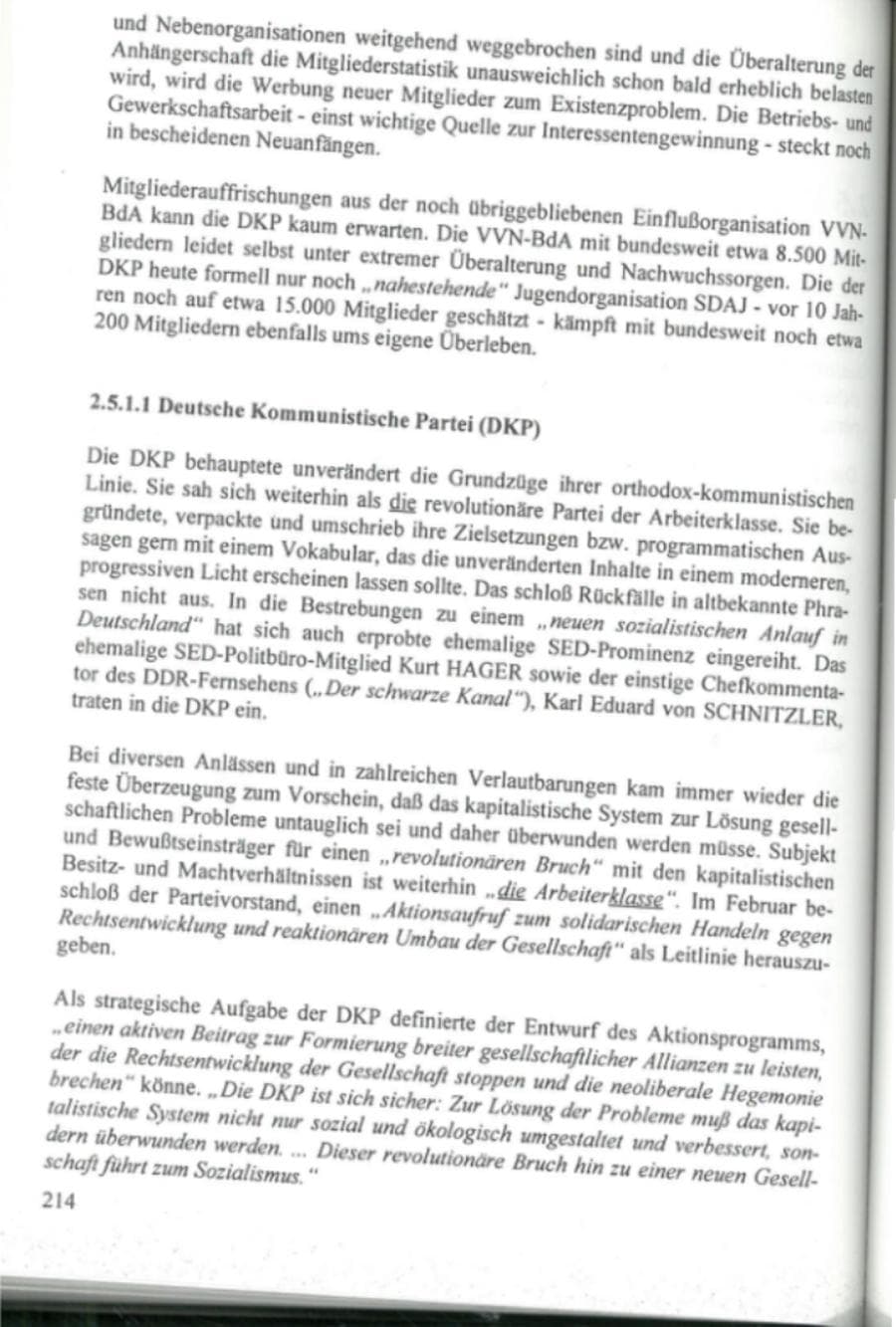 Seite 219 des Verfassungsschutzbericht 1995 Hamburg
