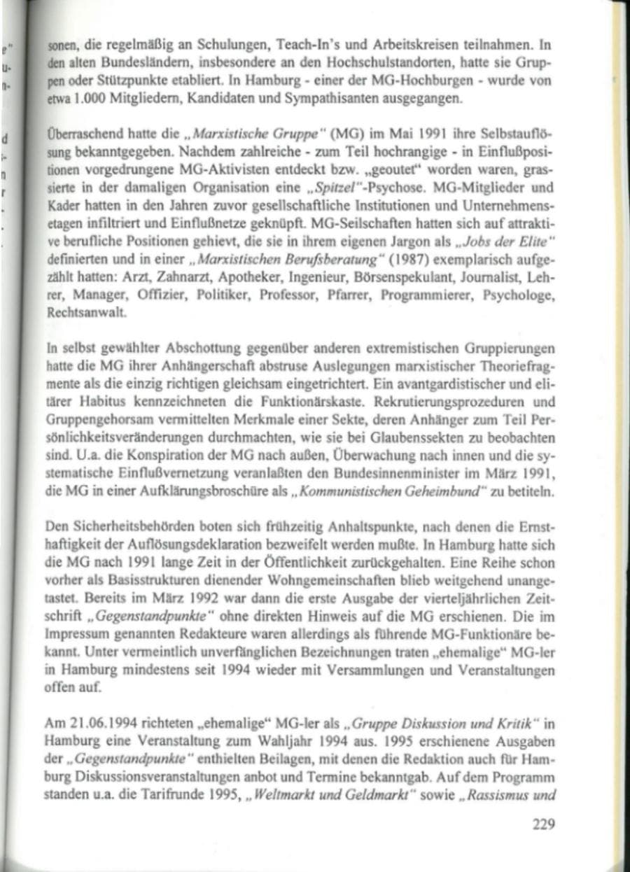 Seite 234 des Verfassungsschutzbericht 1995 Hamburg