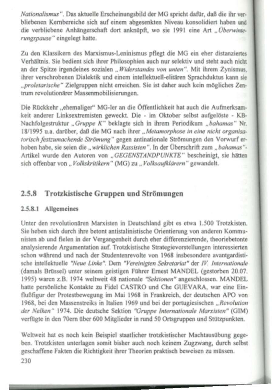Seite 235 des Verfassungsschutzbericht 1995 Hamburg
