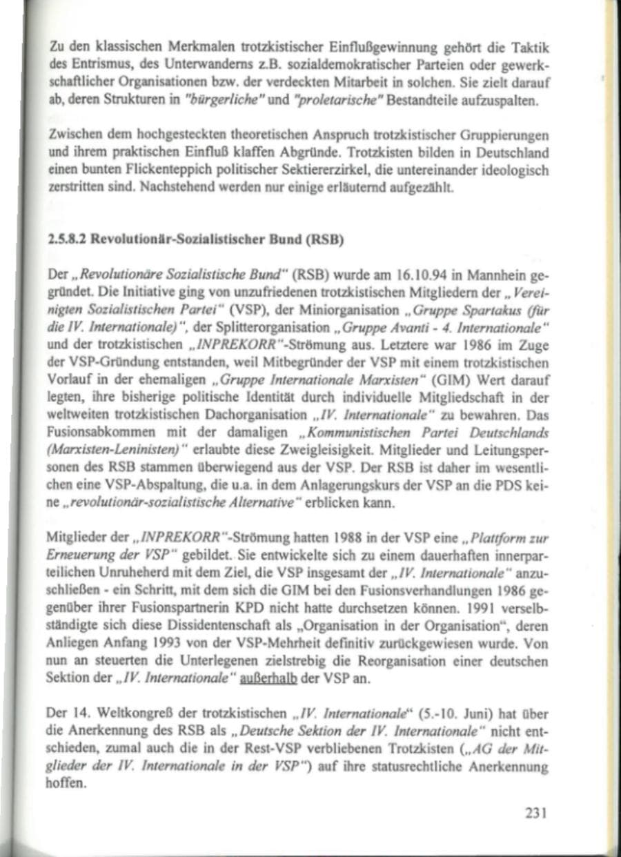 Seite 236 des Verfassungsschutzbericht 1995 Hamburg