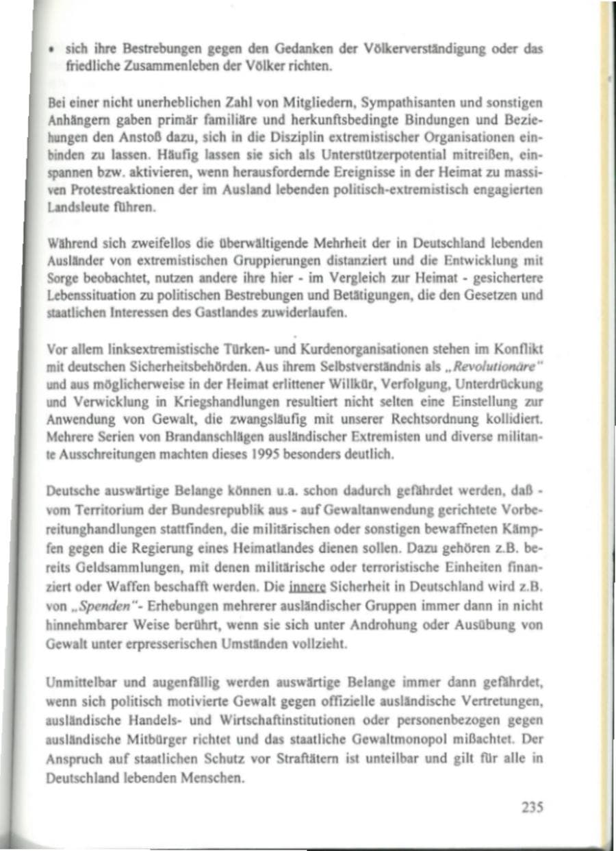 Seite 240 des Verfassungsschutzbericht 1995 Hamburg
