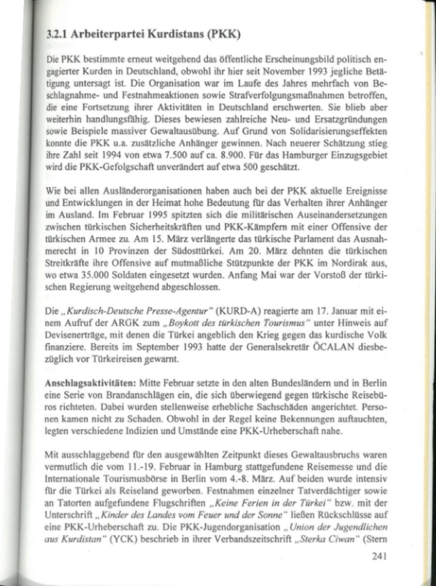 Seite 246 des Verfassungsschutzbericht 1995 Hamburg