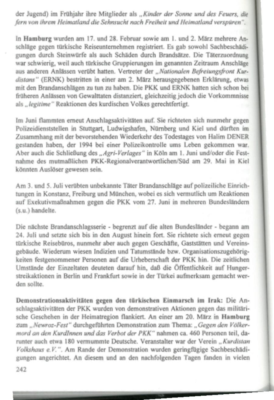 Seite 247 des Verfassungsschutzbericht 1995 Hamburg