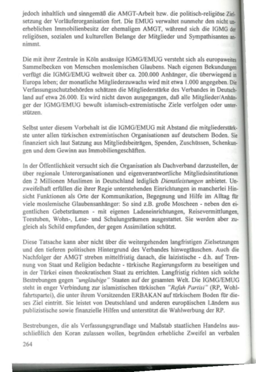 Seite 269 des Verfassungsschutzbericht 1995 Hamburg