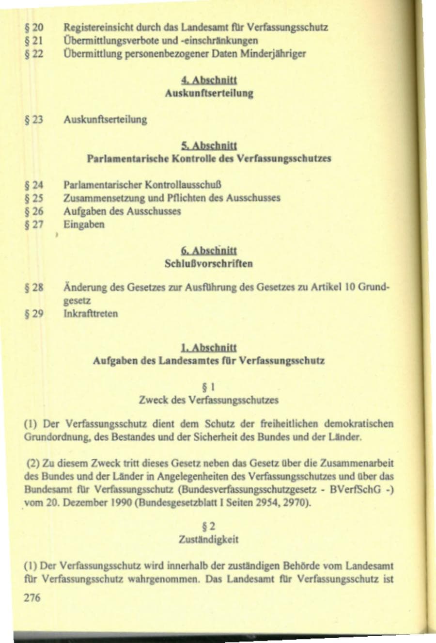 Seite 281 des Verfassungsschutzbericht 1995 Hamburg
