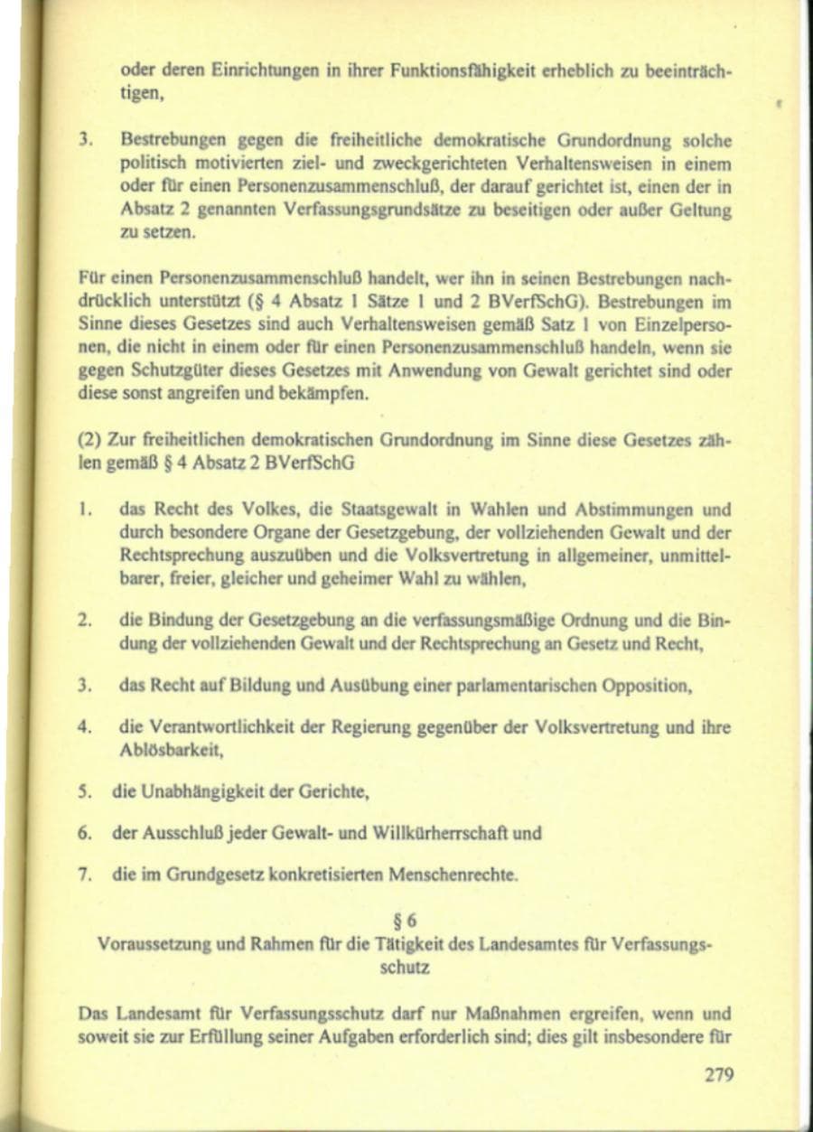 Seite 284 des Verfassungsschutzbericht 1995 Hamburg