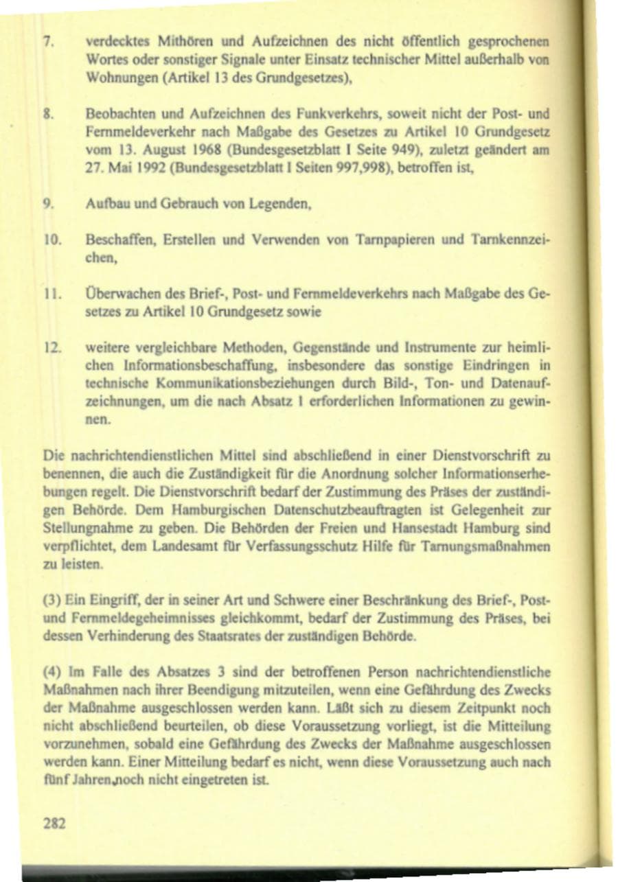 Seite 287 des Verfassungsschutzbericht 1995 Hamburg