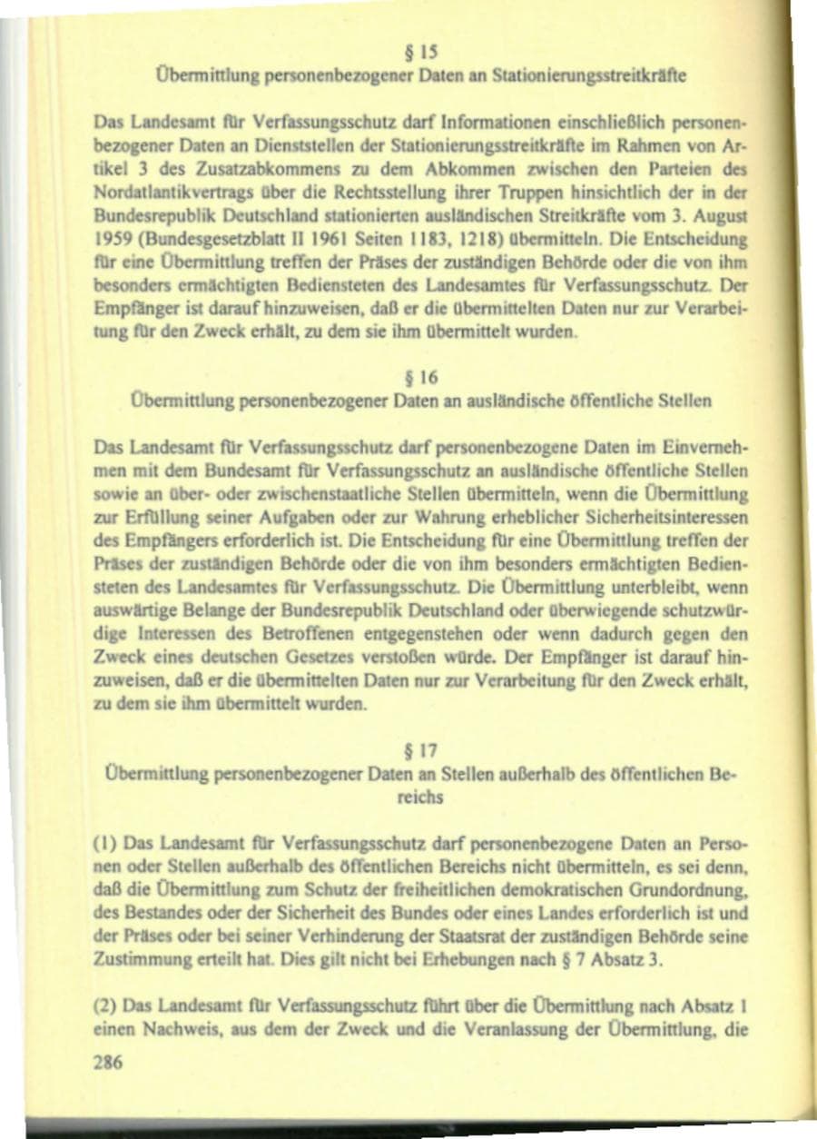 Seite 291 des Verfassungsschutzbericht 1995 Hamburg