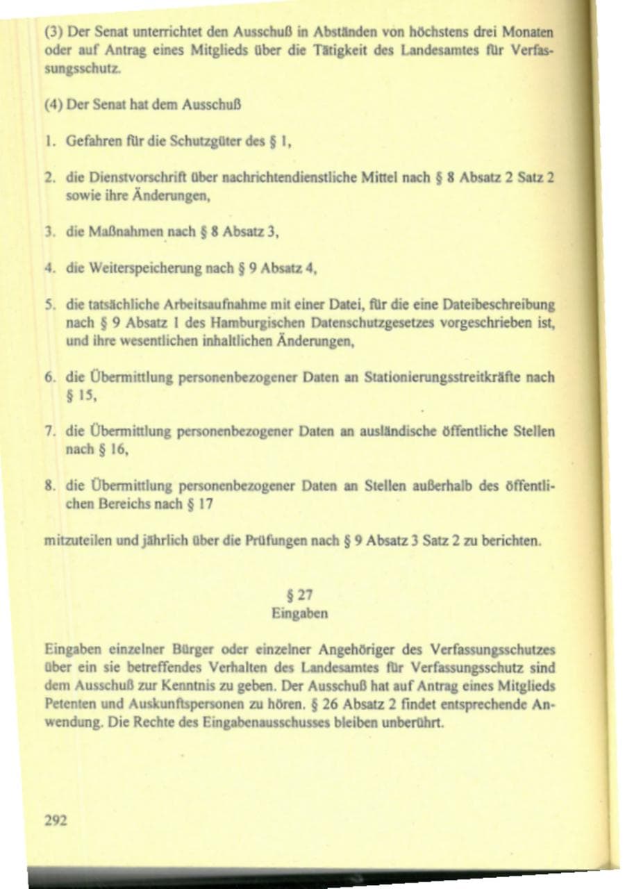 Seite 297 des Verfassungsschutzbericht 1995 Hamburg