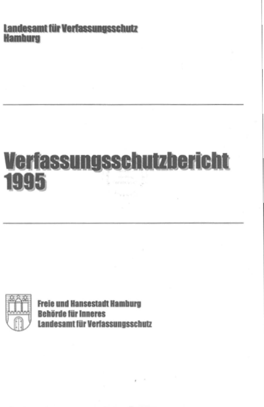 Seite 6 des Verfassungsschutzbericht 1995 Hamburg
