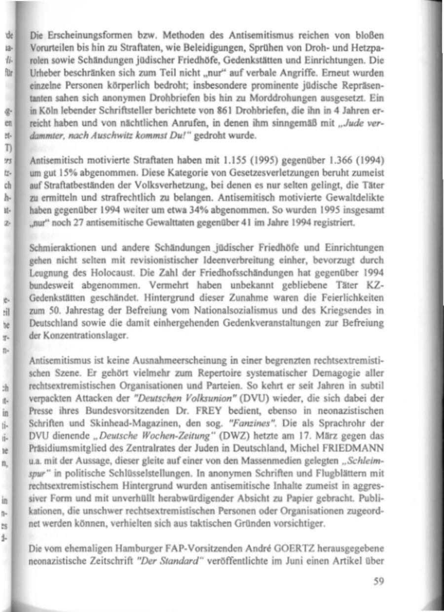 Seite 64 des Verfassungsschutzbericht 1995 Hamburg