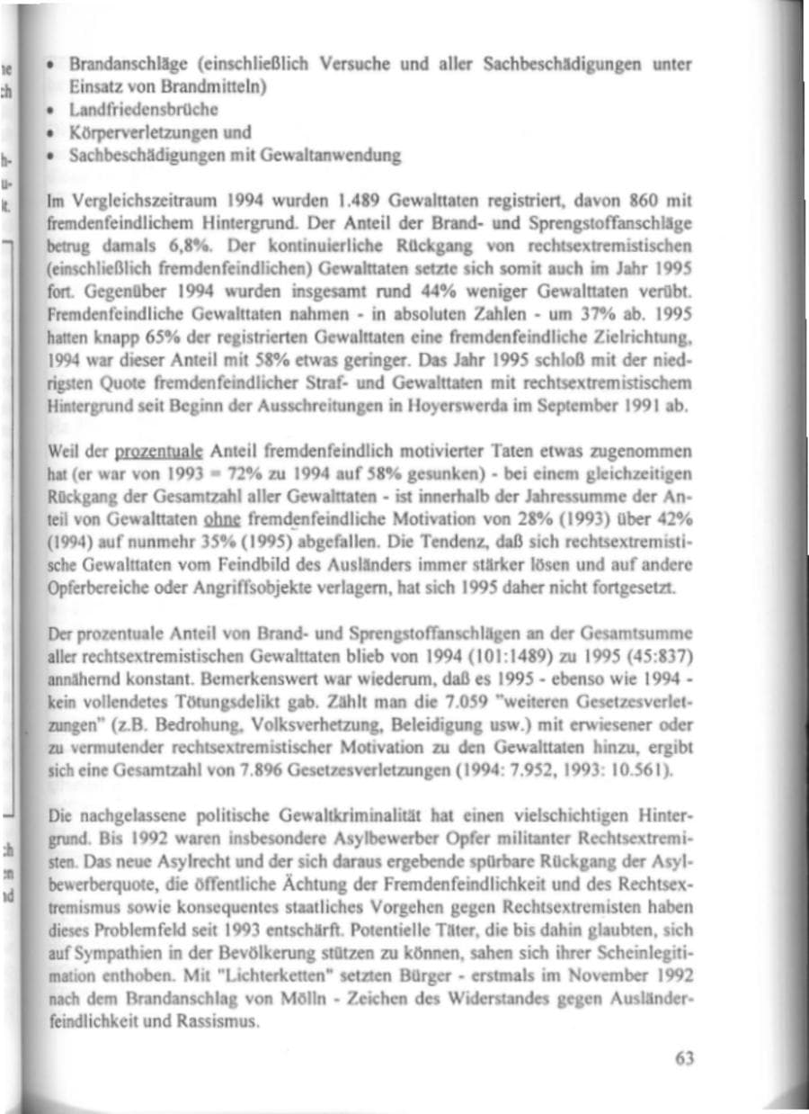 Seite 68 des Verfassungsschutzbericht 1995 Hamburg