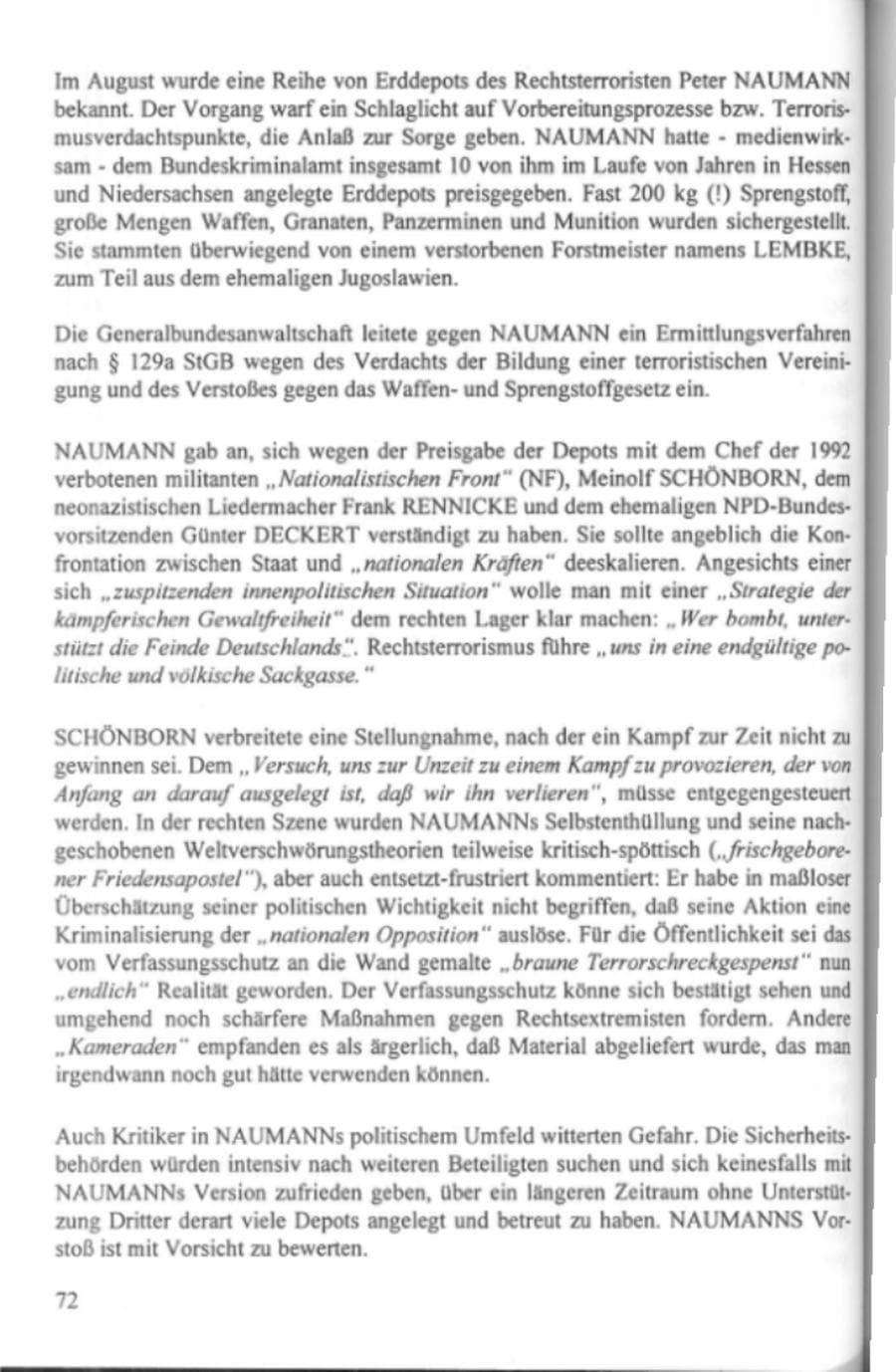 Seite 77 des Verfassungsschutzbericht 1995 Hamburg
