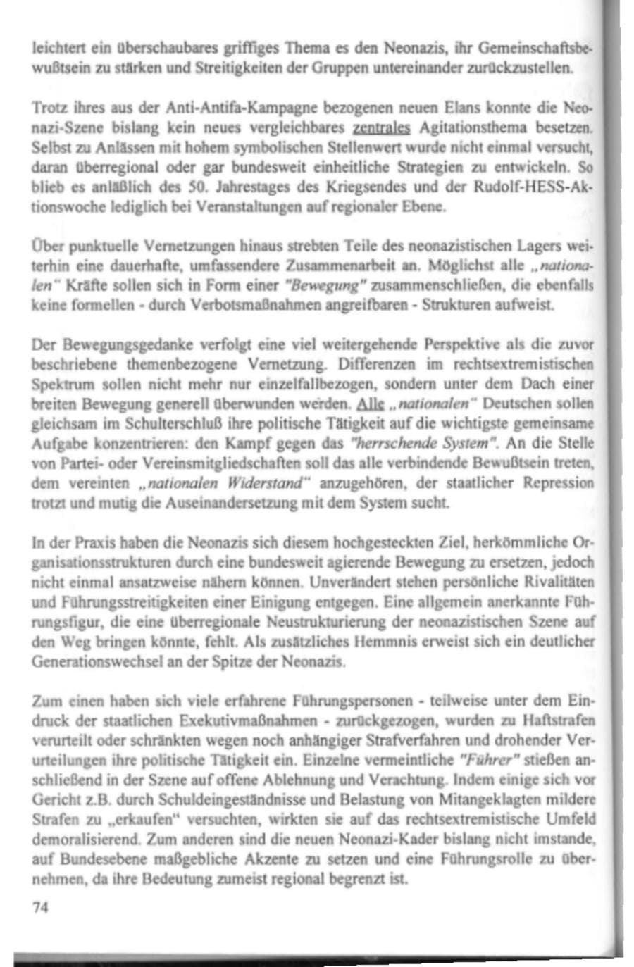 Seite 79 des Verfassungsschutzbericht 1995 Hamburg