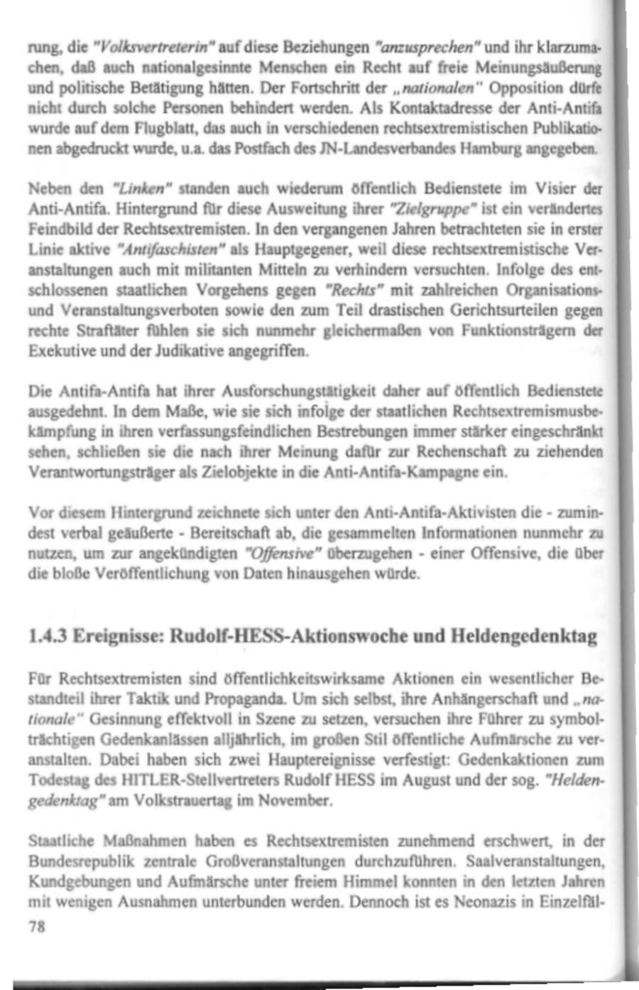 Seite 83 des Verfassungsschutzbericht 1995 Hamburg