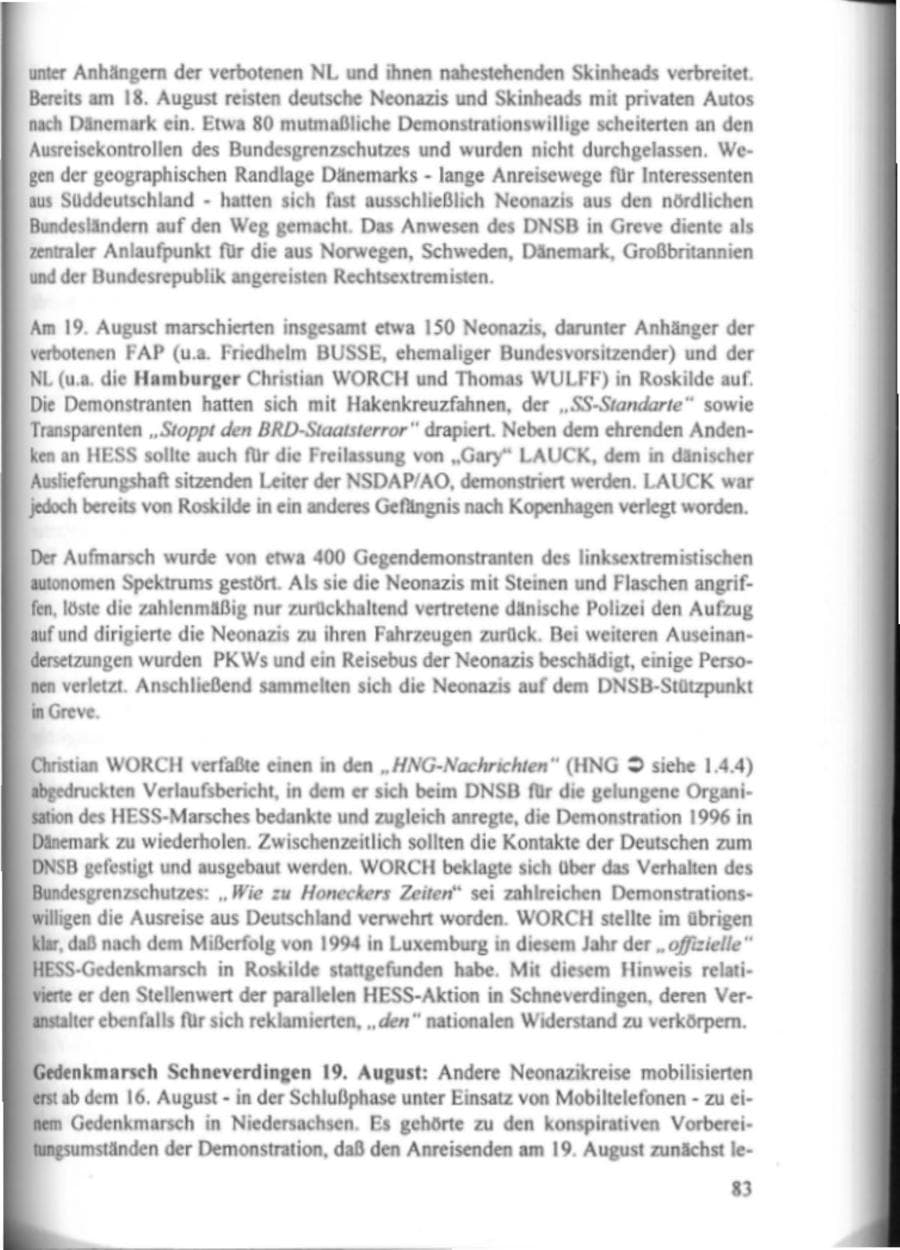 Seite 88 des Verfassungsschutzbericht 1995 Hamburg