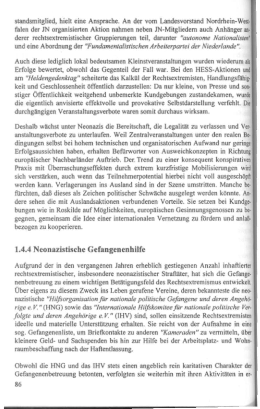 Seite 91 des Verfassungsschutzbericht 1995 Hamburg