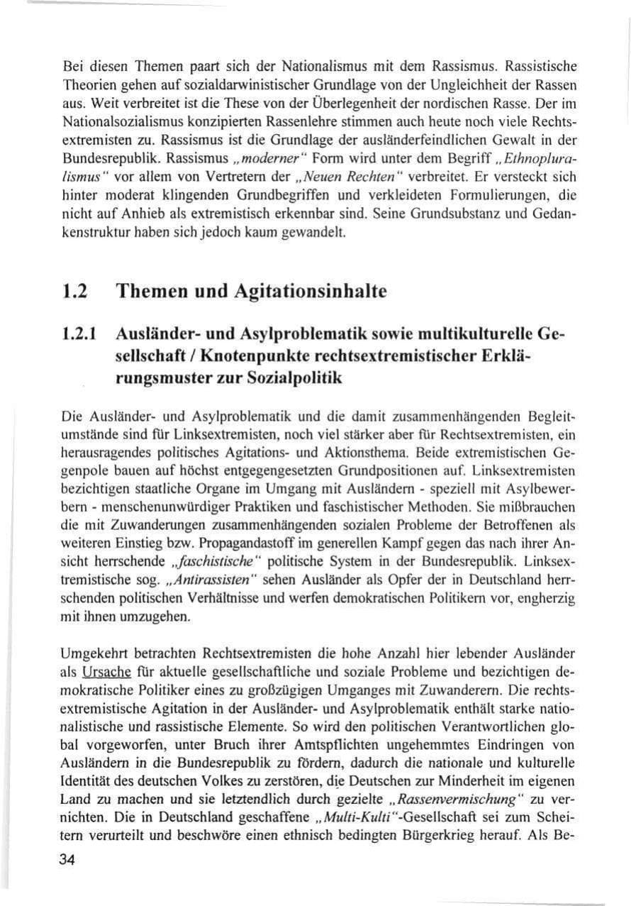 Seite 34 des Verfassungsschutzbericht 1996 Hamburg
